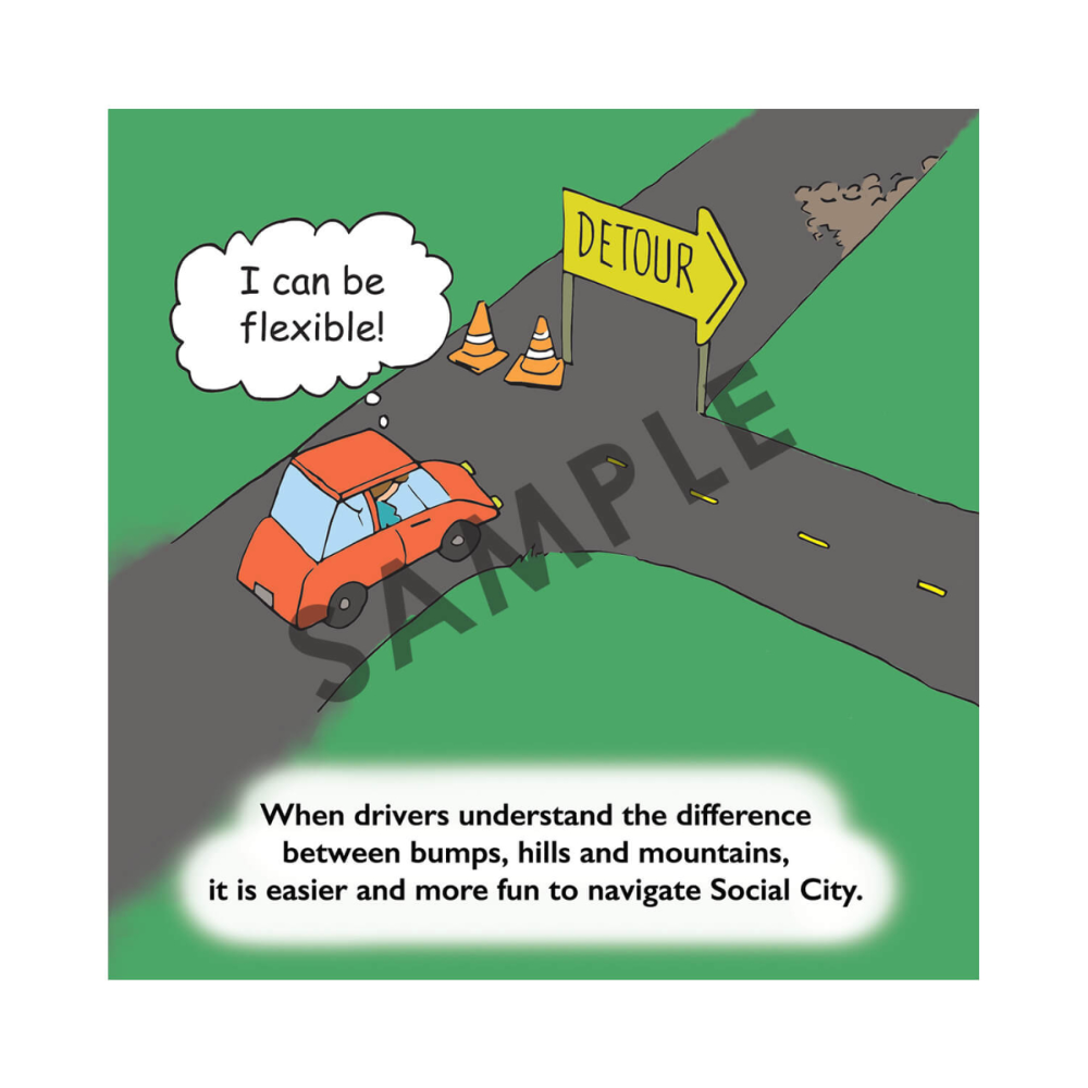 Social City® Bumps, Hills & Mountains book sample page