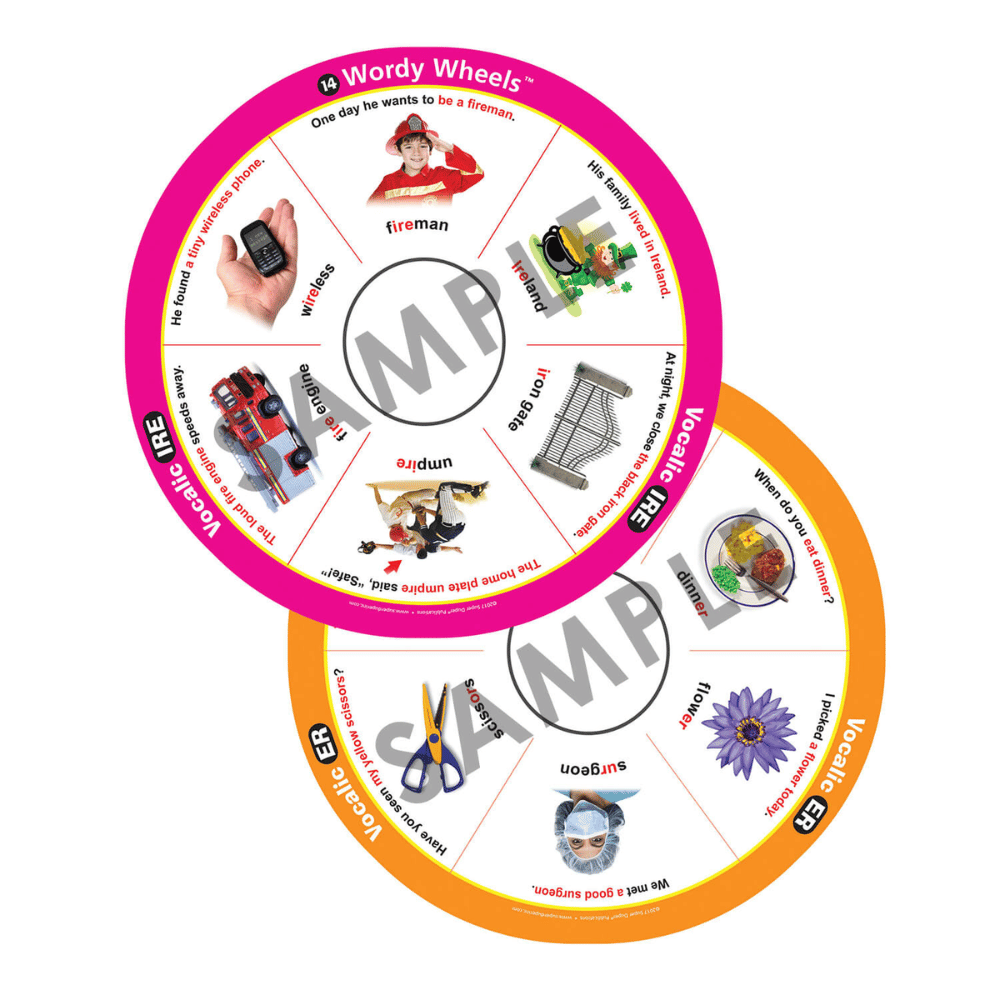 Webber® Wordy Wheels® (S/L/R and Vocalic R) sample wheels