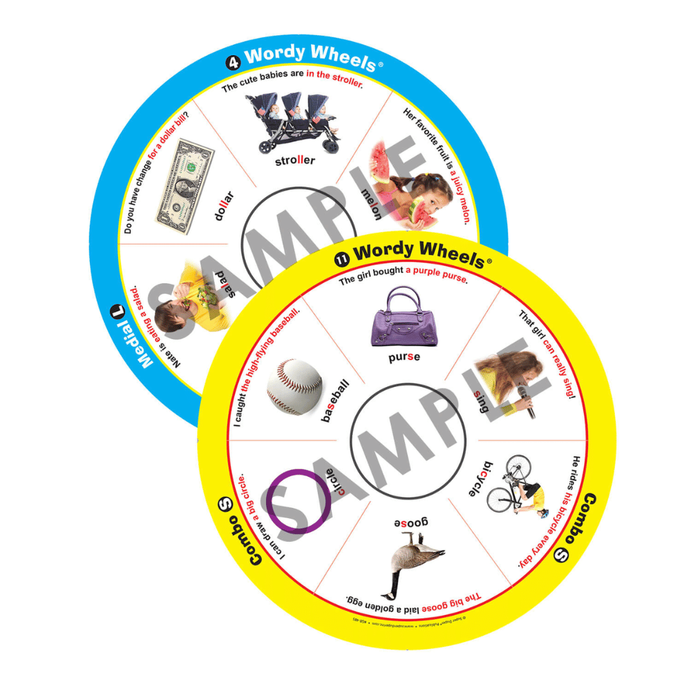 Webber® Wordy Wheels® (S/L/R and Vocalic R) sample wheels
