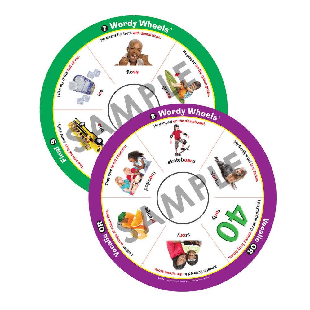Webber® Wordy Wheels® (S/L/R and Vocalic R) sample wheels