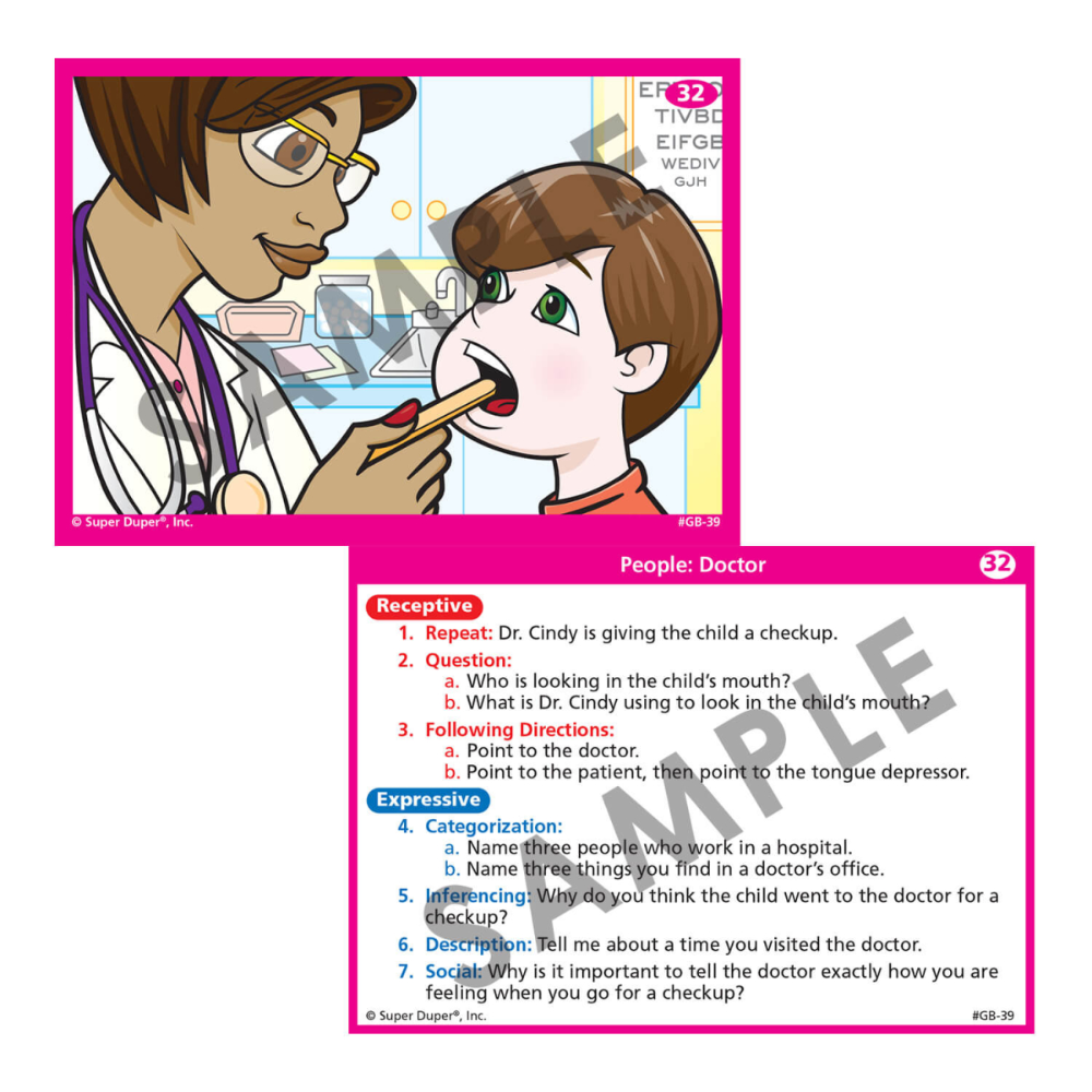Pirate Talk® Board Game sample card: doctor