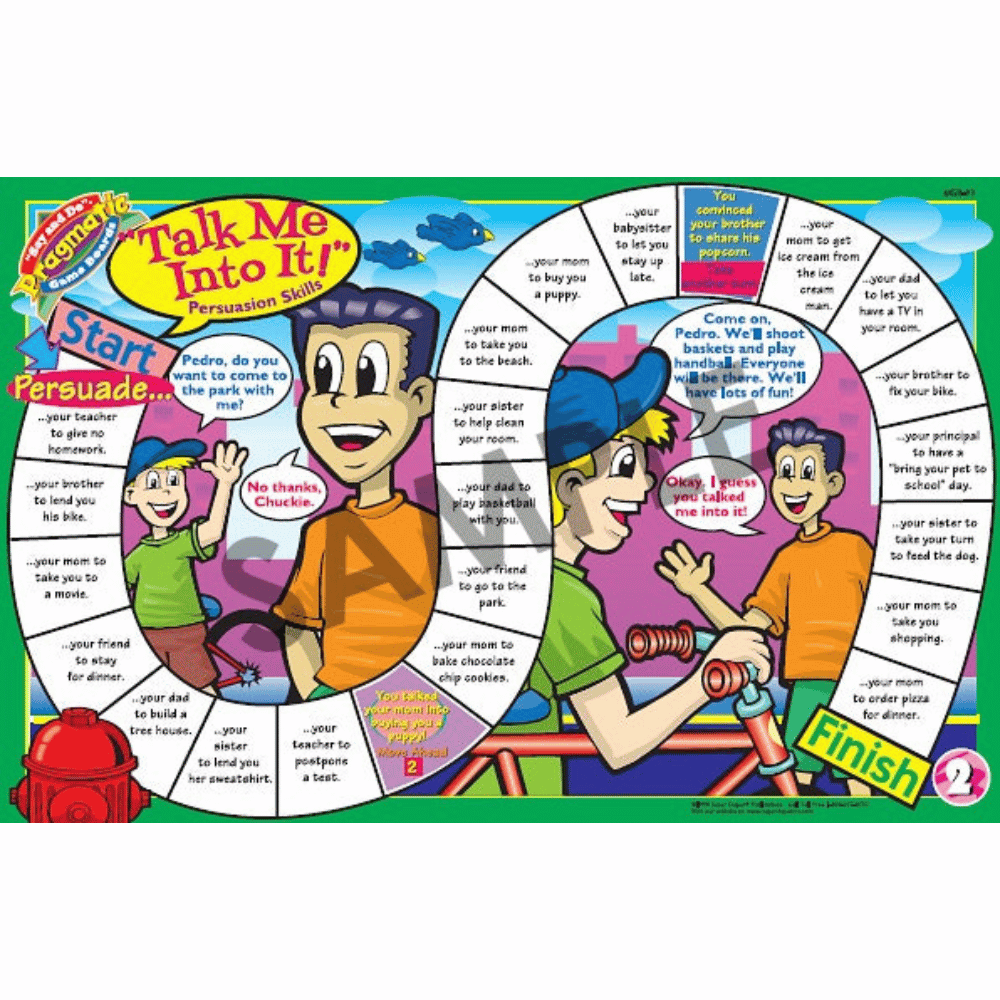 Positive Pragmatic® Game Boards "Talk Me Into It" game board