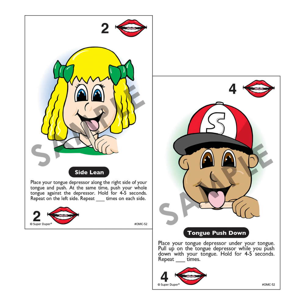 "Can Do"® Oral-Motor Fun Deck® Sample Cards