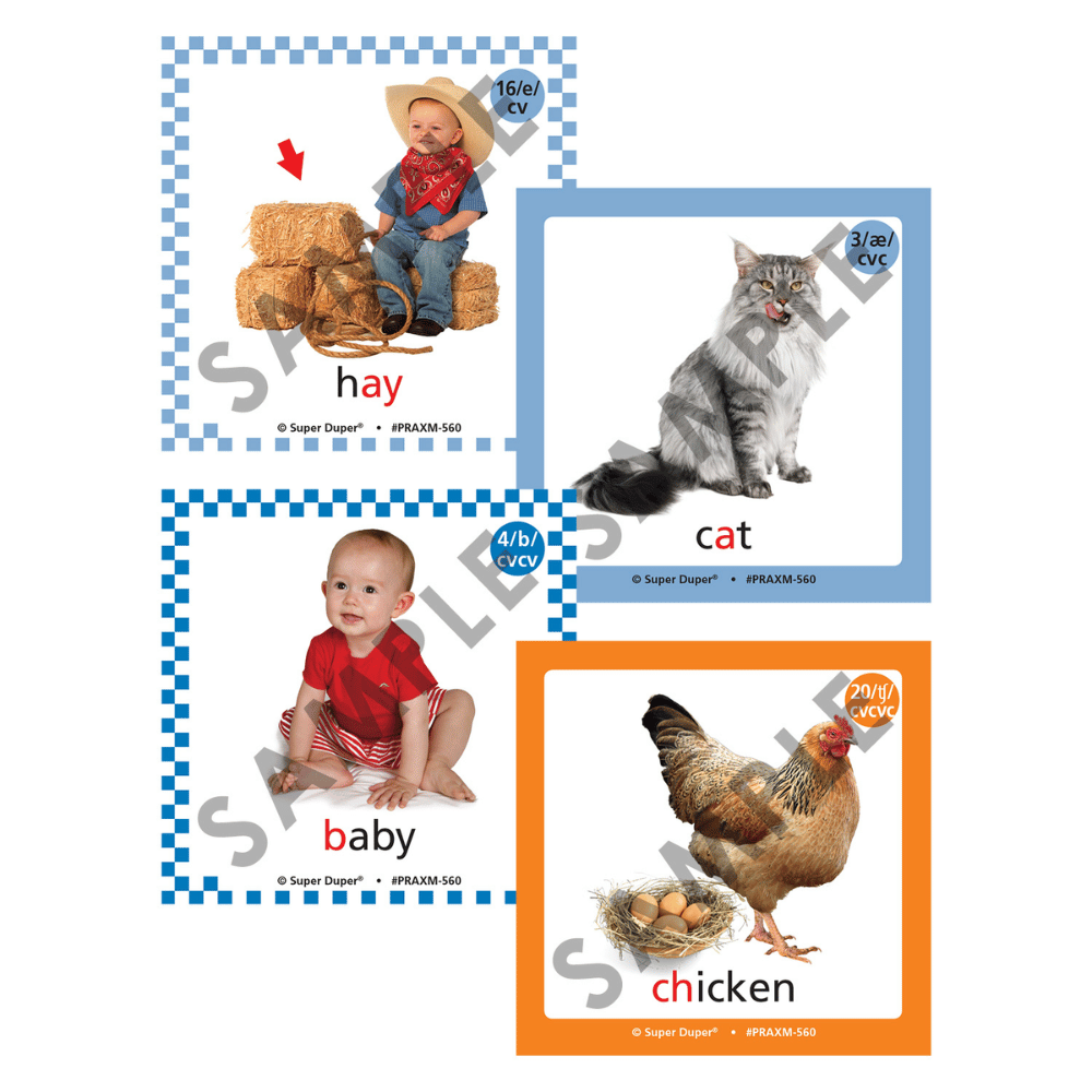 Webber® MINI Apraxia Photo Cards Introduction sample cards