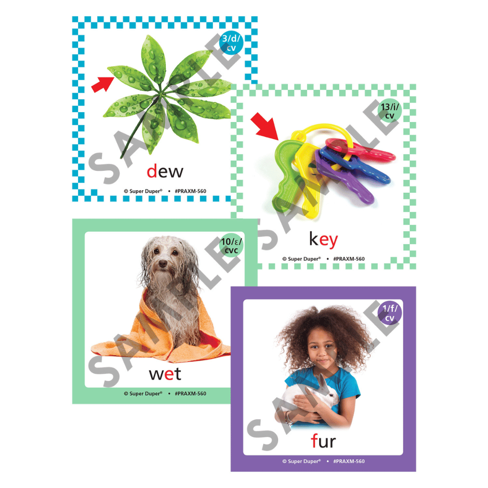 Webber® MINI Apraxia Photo Cards Introduction sample cards