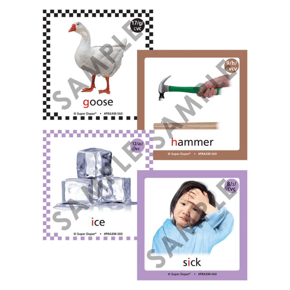 Webber® MINI Apraxia Photo Cards Introduction sample cards