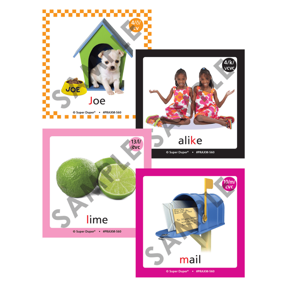 Webber® MINI Apraxia Photo Cards Introduction sample cards