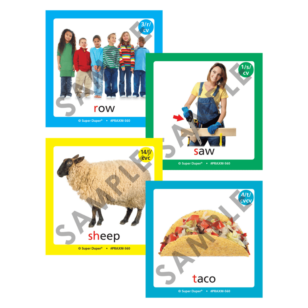 Webber® MINI Apraxia Photo Cards Introduction sample cards