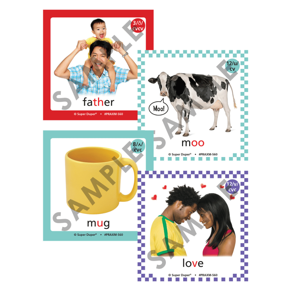 Webber® MINI Apraxia Photo Cards Introduction sample cards