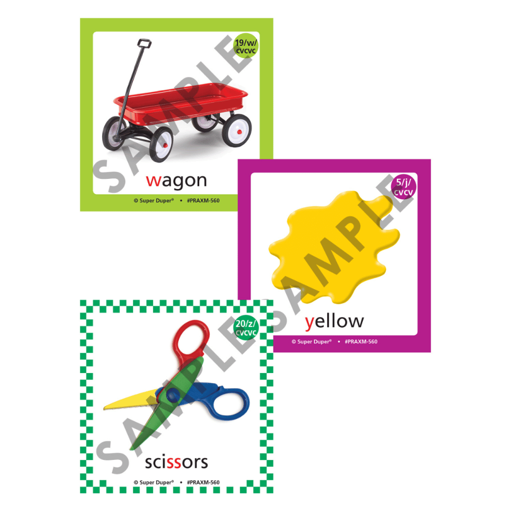 Webber® MINI Apraxia Photo Cards Introduction sample cards