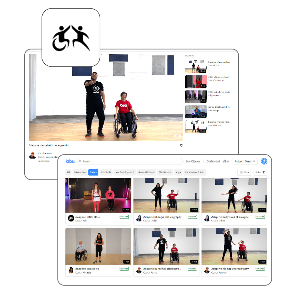 Kibu, on-demand health, wellness, and fitness classes for students with special needs and developmental disabilities