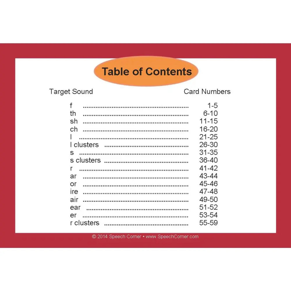 Articulation Carryover Photo Cards