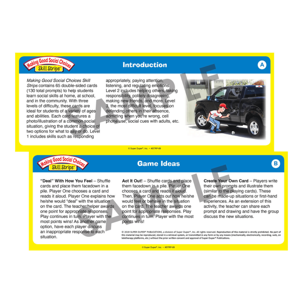 Making Good Social Choices Skill Strips®
Introduction
