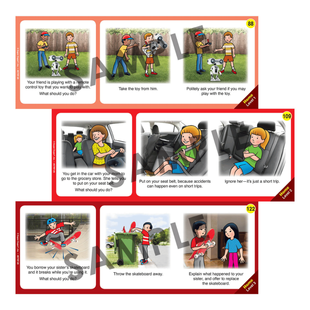 Making Good Social Choices Skill Strips®
Sample Cards