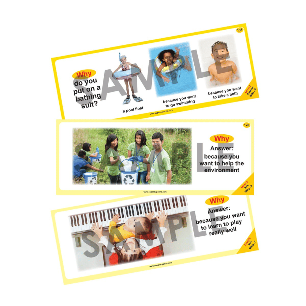 WH Questions Skill Strips® Sample Cards
