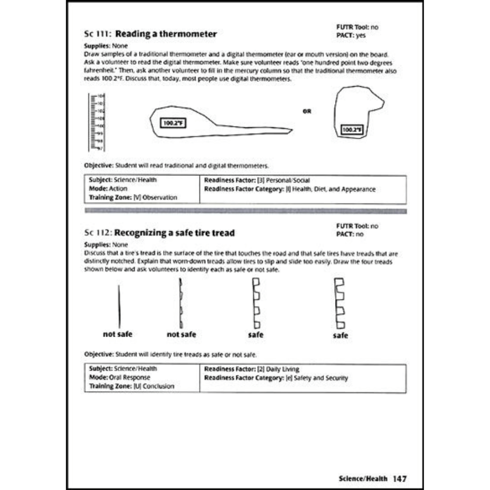 Life Skill Lessons Science/Health sample worksheet