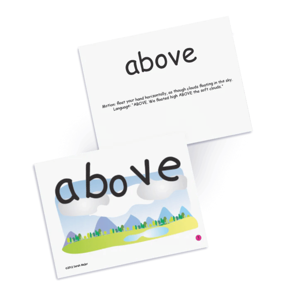 SnapWords® List Nouns 1 Teaching Card 
"above"