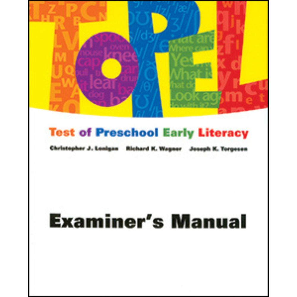 Test of Preschool Early Literacy (TOPEL), Examiner's Manual