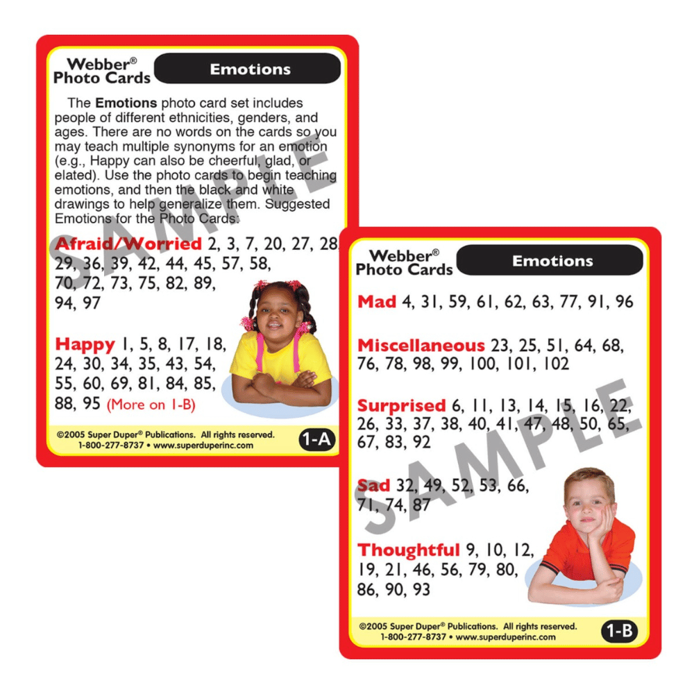 Webber® Photo Cards (Emotions) introduction