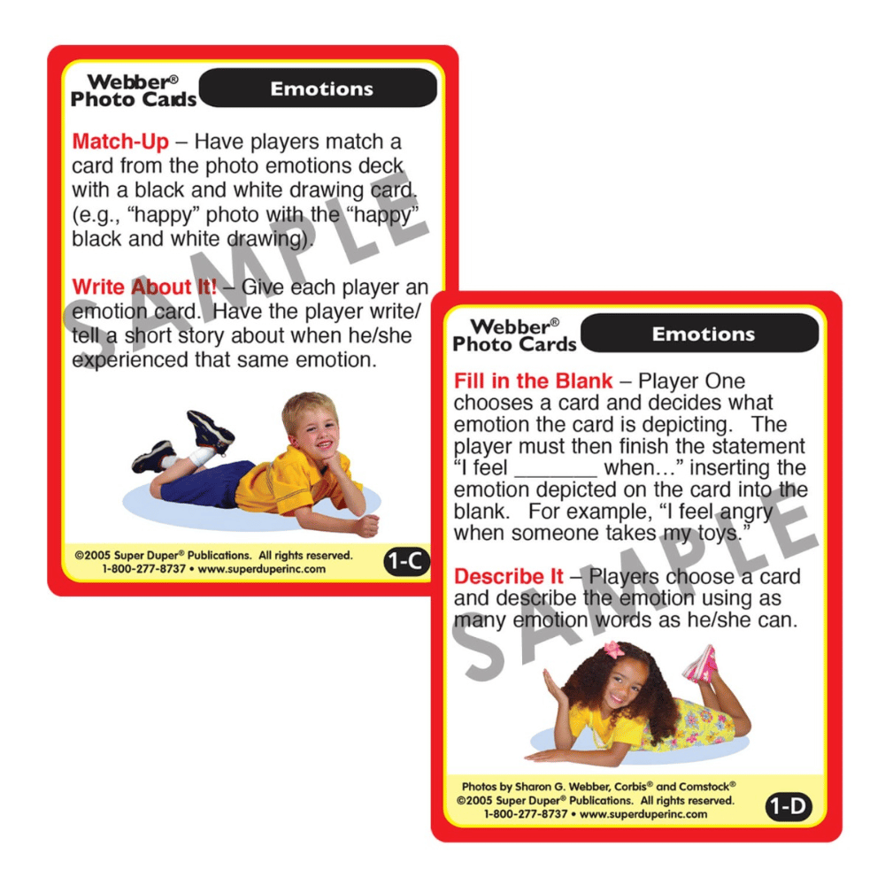 Webber® Photo Cards (Emotions) introduction