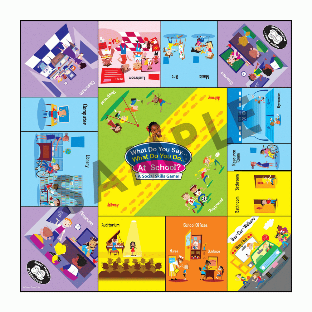 What Do You Say . . . What Do You Do . . . ® At School? game board