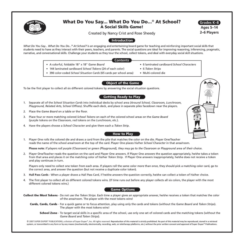 What Do You Say . . . What Do You Do . . . ® At School? introduction