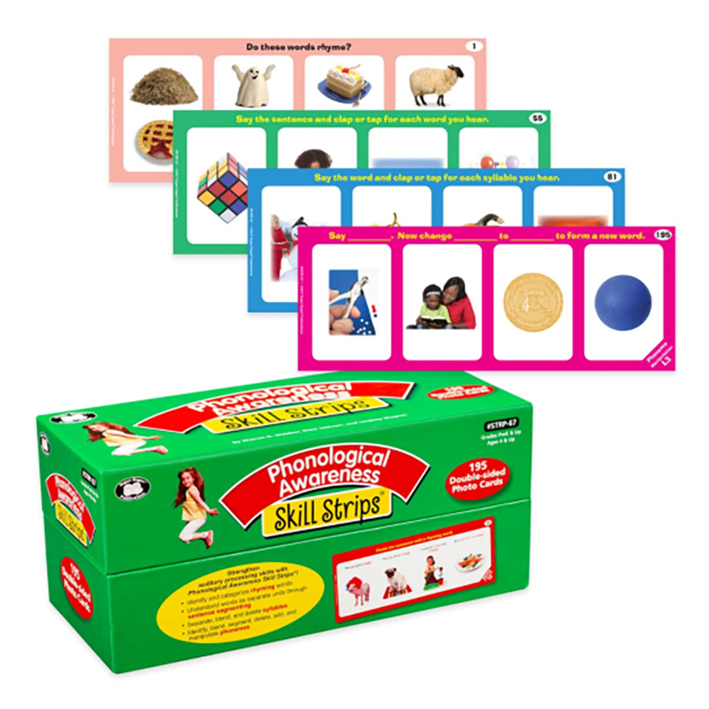 Phonological Awareness Skill Strips™ educational photo cards to help improve phonological awareness in children