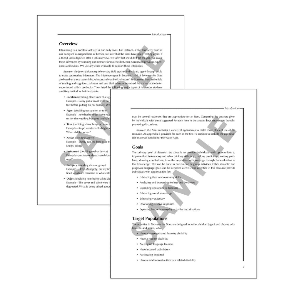 Text document with sections on Overview, Goals, and Target Populations.