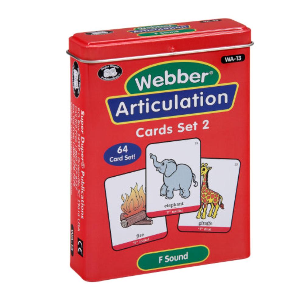 Webber® Articulation Cards (Set 2) (SH, CH, TH, F, V, K, G)