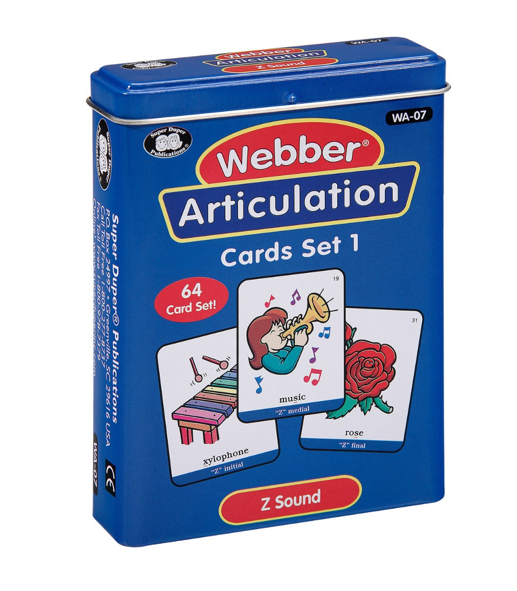 Webber® Articulation Cards (Set 1) (S, R, L, Z, S Blends, R Blends, L Blends)