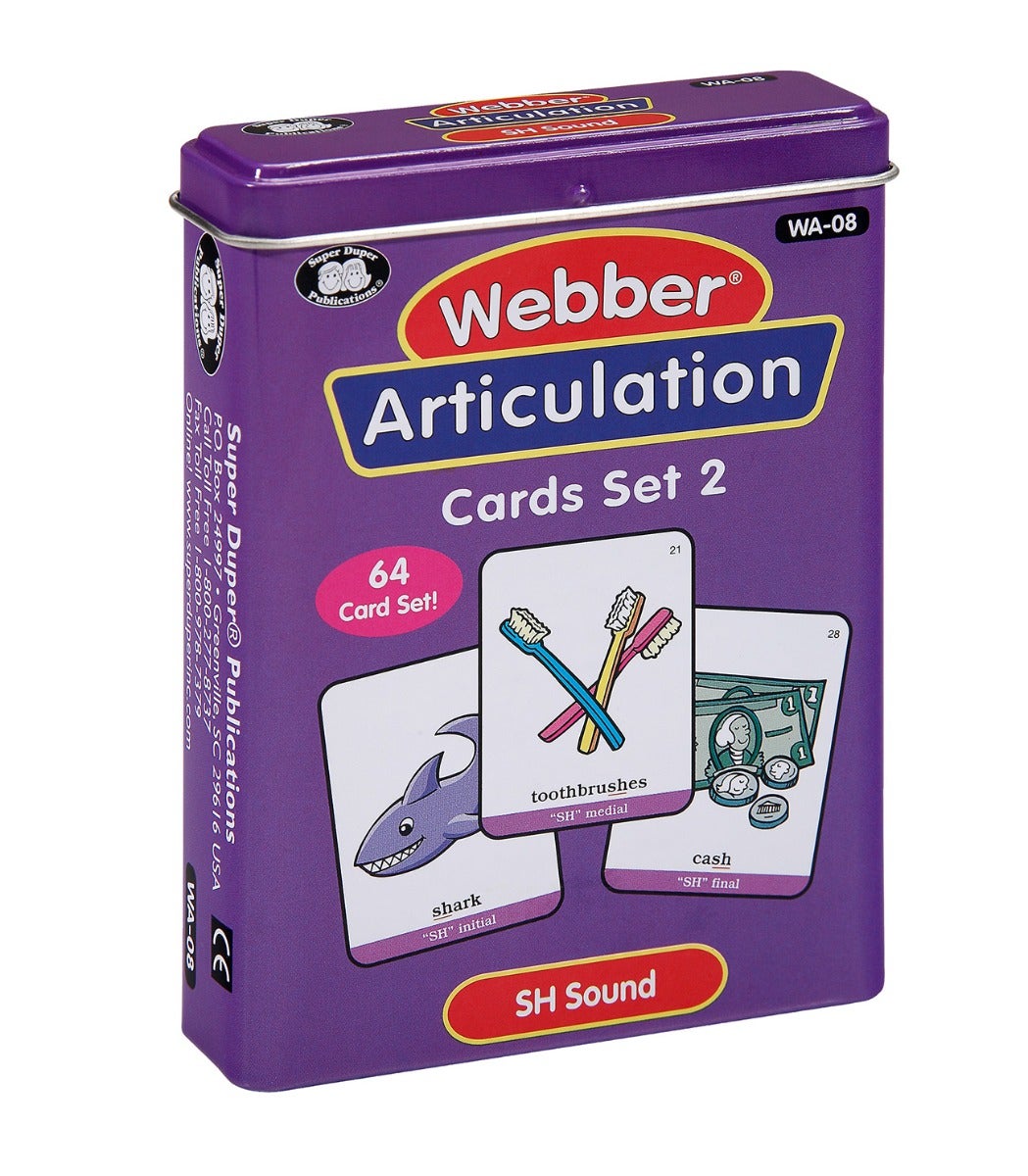 Webber® Articulation Cards (Set 2) (SH, CH, TH, F, V, K, G)