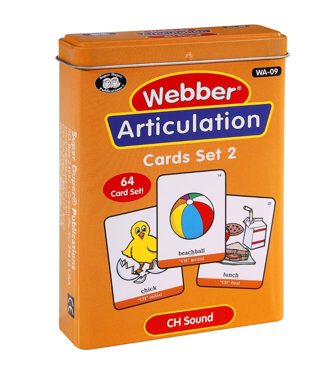 Webber® Articulation Cards (Set 2) (SH, CH, TH, F, V, K, G)