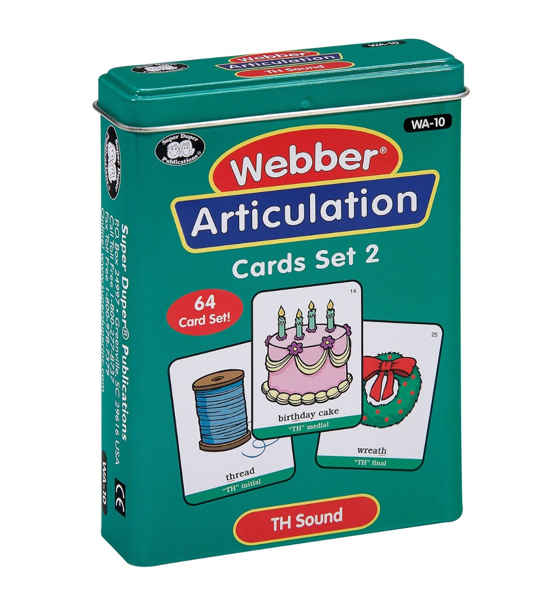 Webber® Articulation Cards (Set 2) (SH, CH, TH, F, V, K, G)