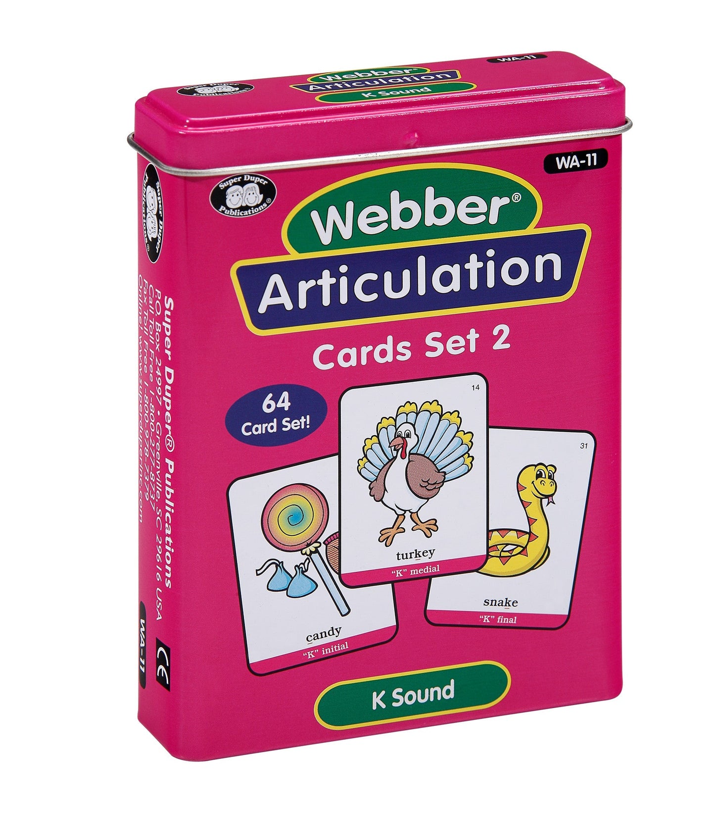 Webber® Articulation Cards (Set 2) (SH, CH, TH, F, V, K, G)