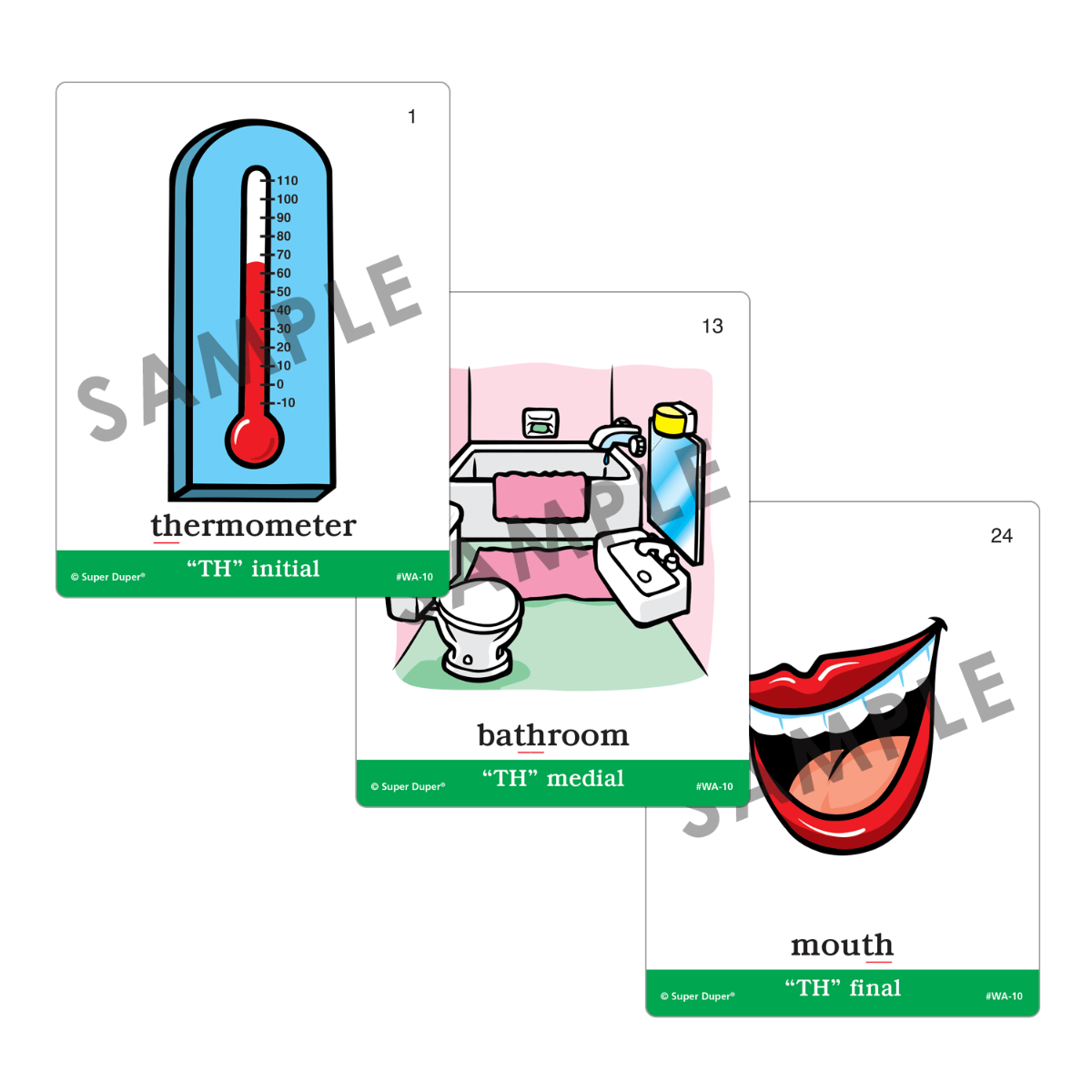 Webber® Articulation Cards (Set 2) (SH, CH, TH, F, V, K, G)