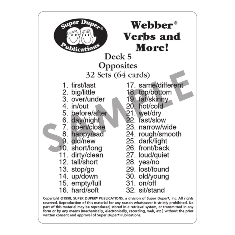 Webber Verbs and More!
