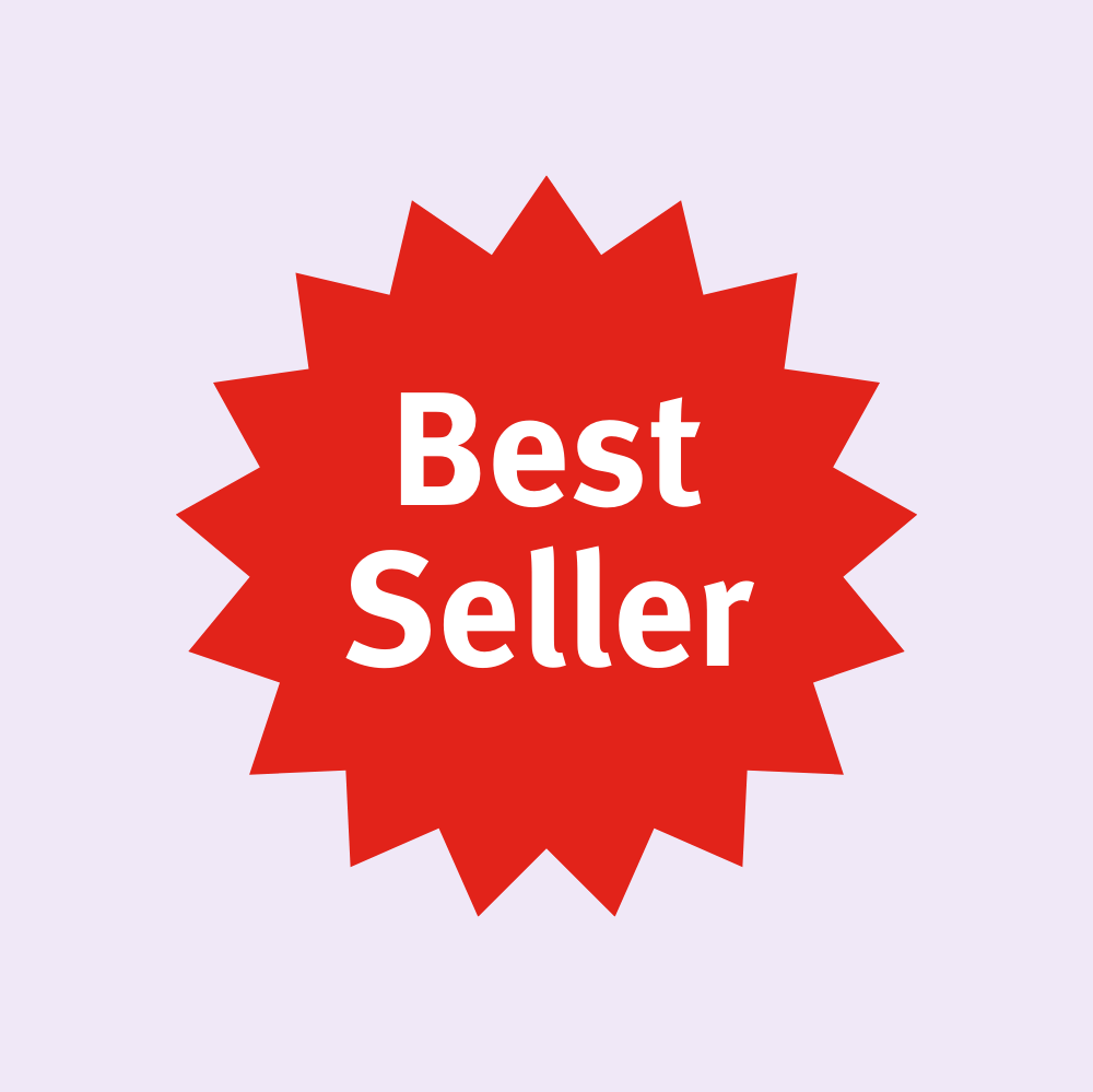 Image of a chalkboard with the text Best Sellers and a yellow ribbon
