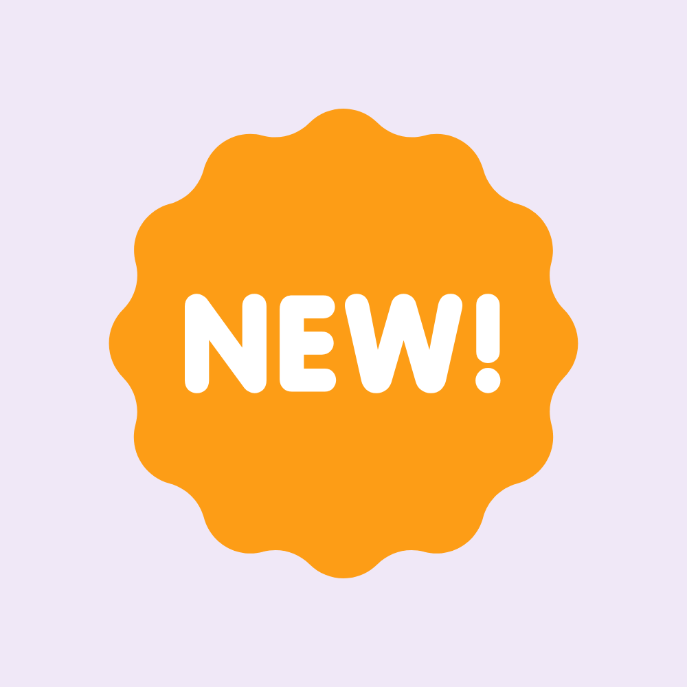 Image of a chalkboard with the text Newly Available and a red badge that says NEW!