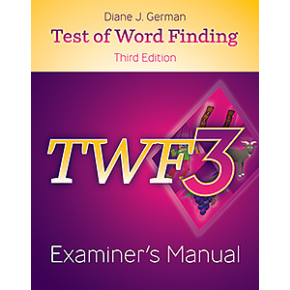 Test of Word Finding (TWF-3), Third Edition Word Finding Assessment Picture Book, assess children's word-finding ability