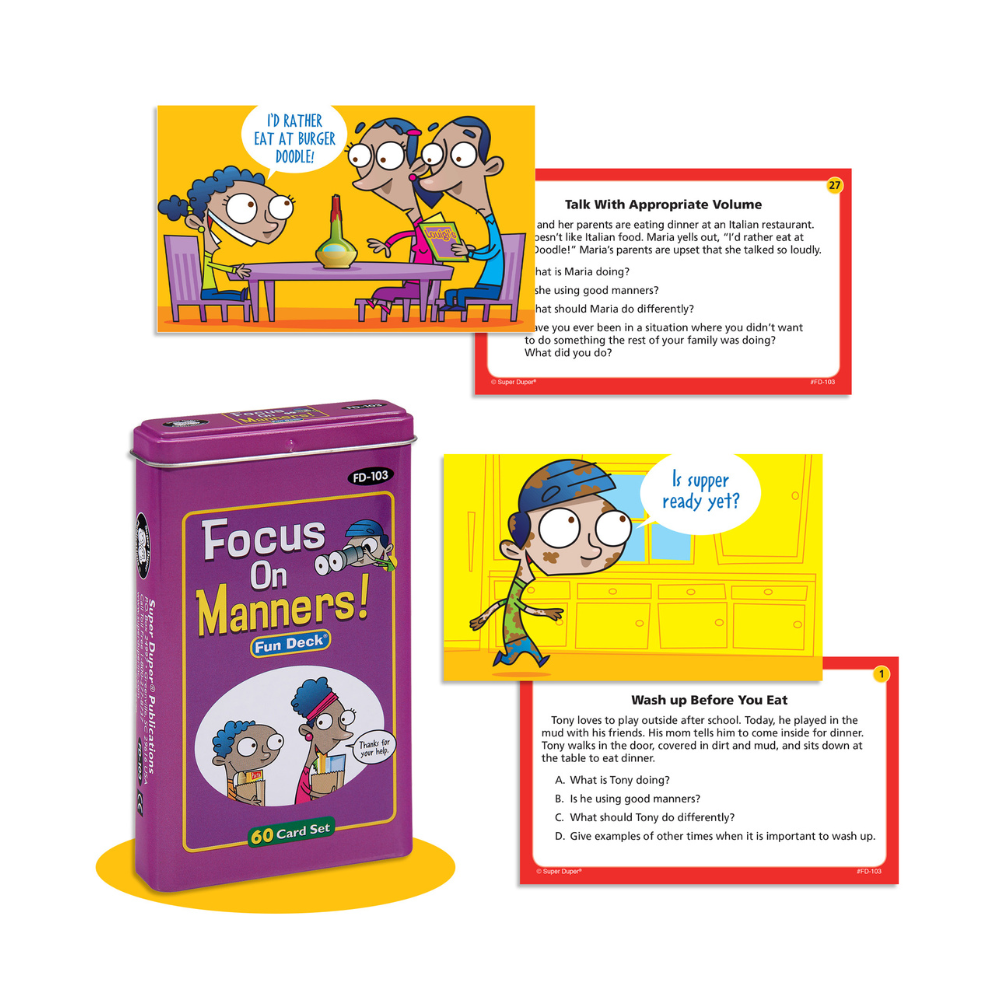 Focus on Manners! Fun Deck, Super Duper Publications