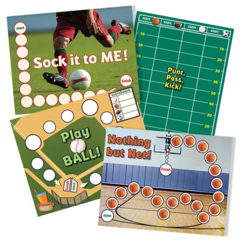 Early Numeracy math curriculum baseball, soccer, and basketball themed learning games