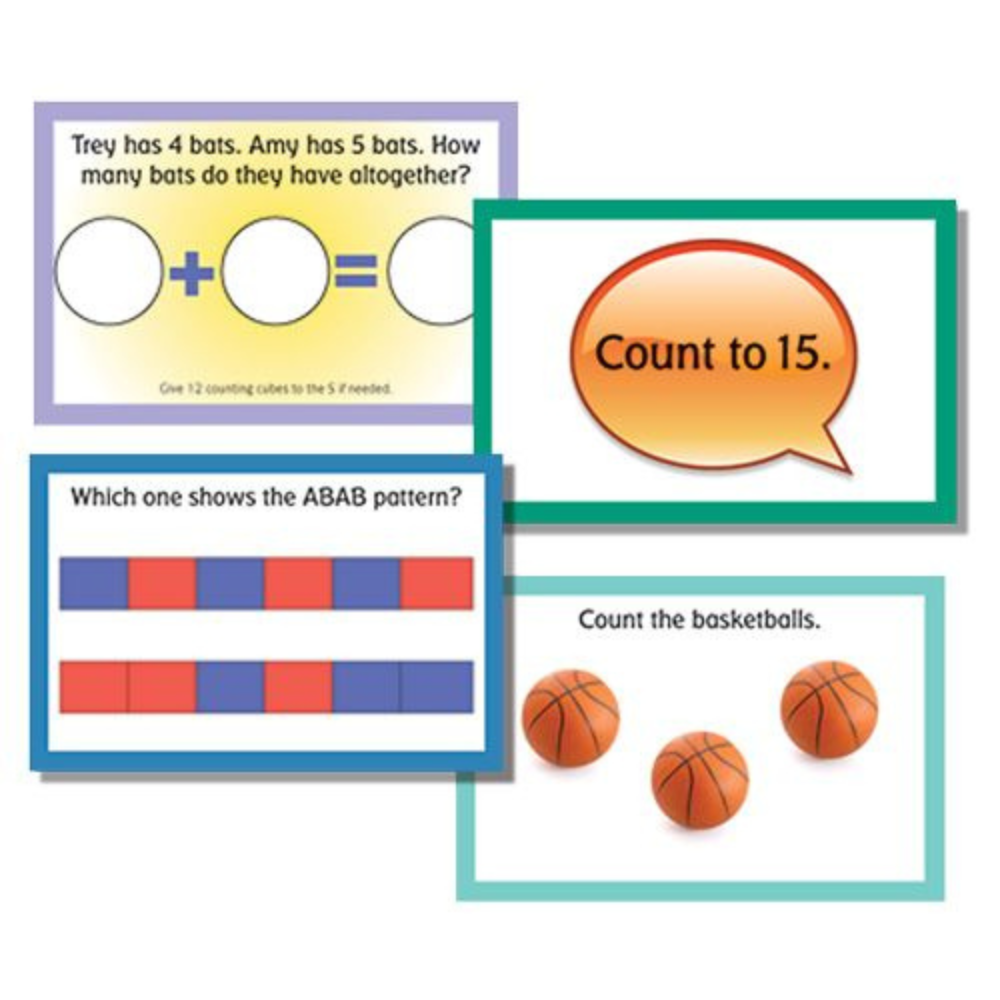 Early Numeracy math curriculum educational flashcards for counting and patterns