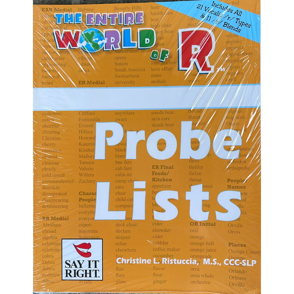 The Entire World of R: Probe Lists (Vocalic /R/)