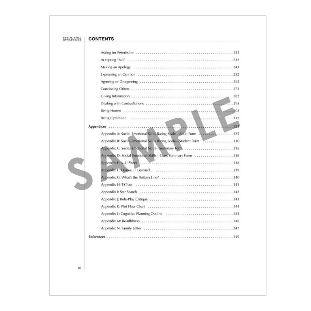 Social Skill Strategies (2nd Edition), Book A sample lesson page