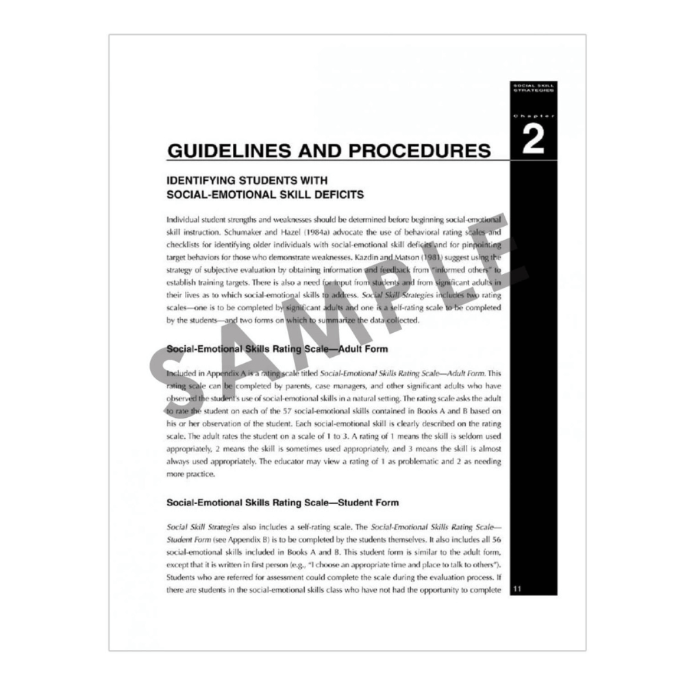Social Skill Strategies (2nd Edition), Book B sample lesson page