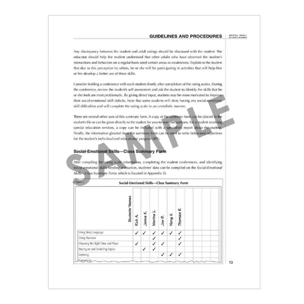 Social Skill Strategies (2nd Edition), giving an apology activity