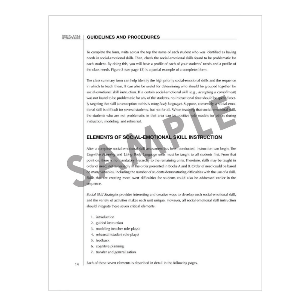 Social Skill Strategies (2nd Edition), asking for help worksheet