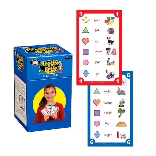 Anytime Artic: 3, set of 80 colour cards with shapes and photos to help children improve articulation and language