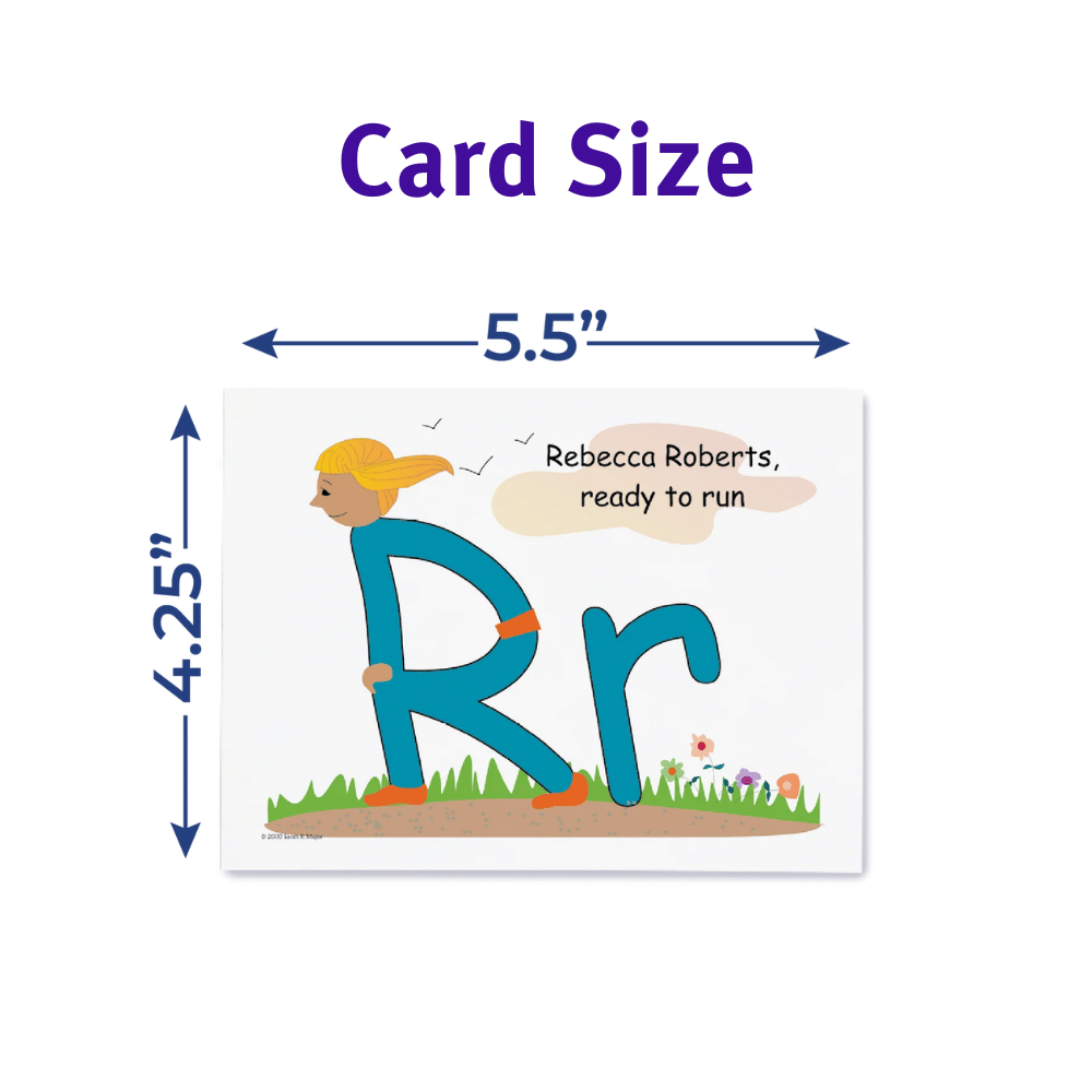 Alphabet Teaching Cards Size