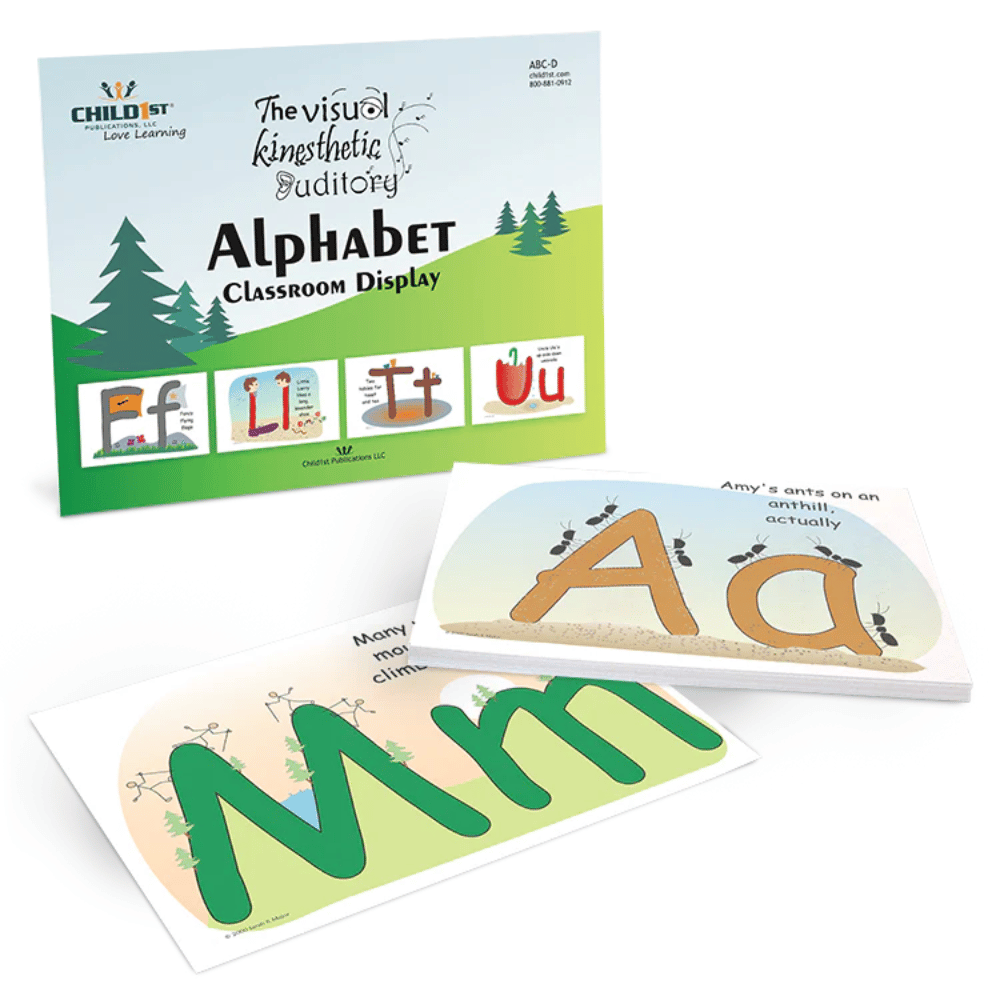 Alphabet Classroom Display large sized illustrated cards